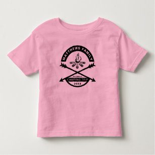 T-shirt Pour Les Tous Petits Jeunes Camping Voyage Réunion Chemise   Design fon