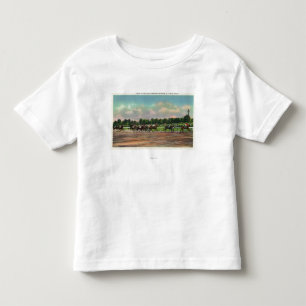 T-shirt Pour Les Tous Petits Jockeys finissant la course de cheval à la voie d