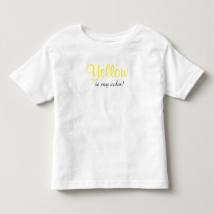 T-shirt Pour Les Tous Petits Joli Jaune Est Ma Couleur