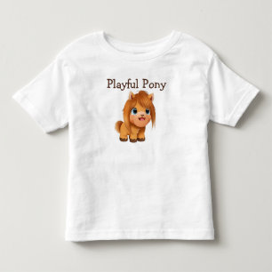 T-shirt Pour Les Tous Petits Joli Joueur Joueur Cheval Poney