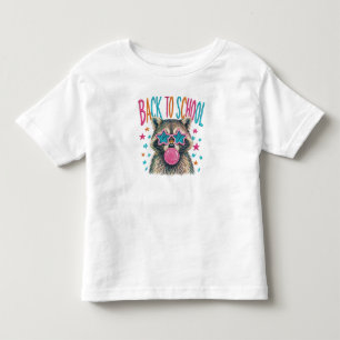 T-shirt Pour Les Tous Petits ✨ Joli motif de broderie de raton laveur "Retour à
