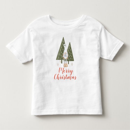 T-shirt Pour Les Tous Petits Joli Noël Gnome Bluebird (Devant)