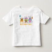 T-shirt Pour Les Tous Petits Joli petit garçon d'anniversaire monstre (Devant)