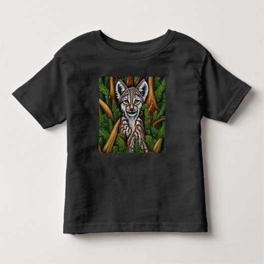 T-shirt Pour Les Tous Petits Joli Petit Lynx Kitten adorable (Devant)