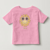 T-shirt Pour Les Tous Petits Joli soleil d'été avec lunettes de soleil aux tons (Devant)