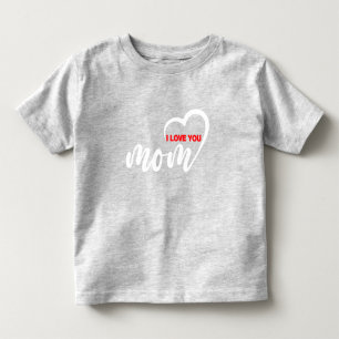T-shirt Pour Les Tous Petits Joli Texte De Design Je T'Aime Maman Avec Le Coeur