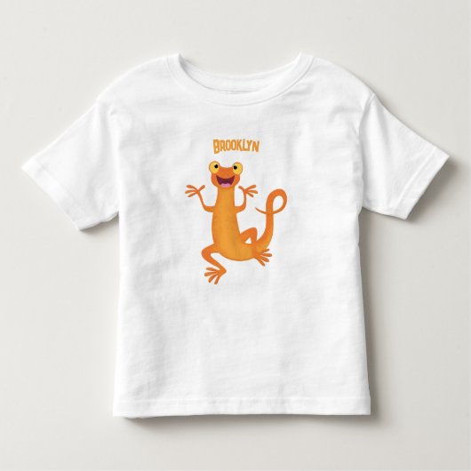 T-shirt Pour Les Tous Petits Joli triton orangé joyeux (Devant)