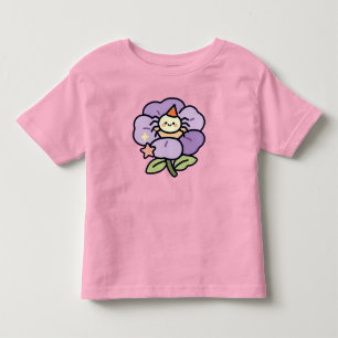 T-shirt Pour Les Tous Petits Jolie araignée de fête sur une fleur violette