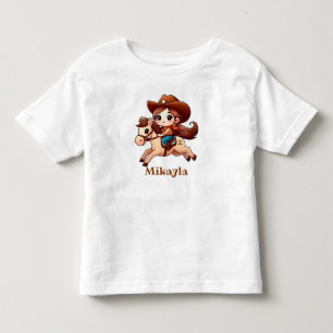 T-shirt Pour Les Tous Petits Jolie Cowgirl du Futur 