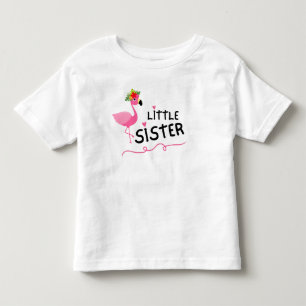 T-shirt Pour Les Tous Petits Jolie petite soeur Flamant rose