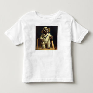 T-shirt Pour Les Tous Petits Joueur de cricket Sloth