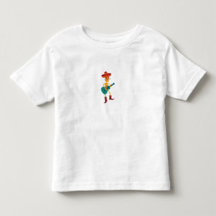 T-shirt Pour Les Tous Petits Joueur de guitare squelette festif
