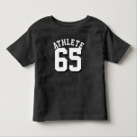 T-shirt Pour Les Tous Petits Joueur noir et blanc | Sports Jersey Design<br><div class="desc">Joueur noir et blanc | Sports Jersey Design ・ Football Jersey Toddler T-Shirt</div>