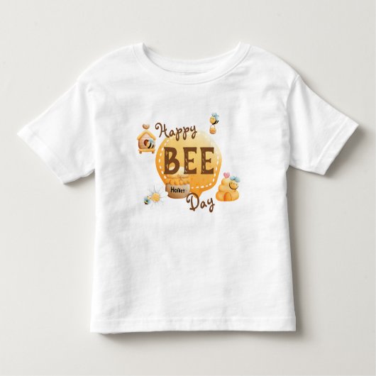T-shirt Pour Les Tous Petits Jour de l'Abeille joyeux (Devant)
