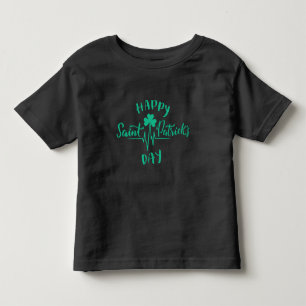 T-shirt Pour Les Tous Petits Jour de l'Saint Patrick heureux Shamrock de pouls