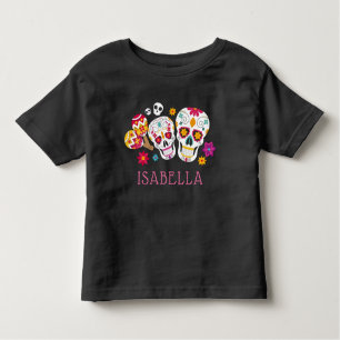 T-shirt Pour Les Tous Petits Jour personnalisé des crânes de sucre morts
