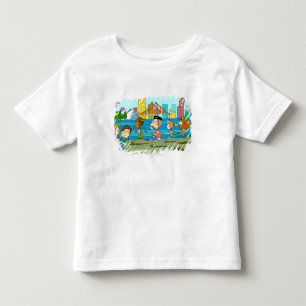 T-shirt Pour Les Tous Petits Journalistes de TV avec des microphones à la