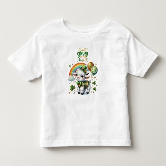 T-shirt Pour Les Tous Petits Joyeux agneau de la Saint Patrick (Devant)