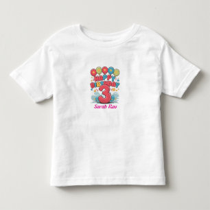 T-shirt Pour Les Tous Petits Joyeux anniversaire 3 cadeau pour 