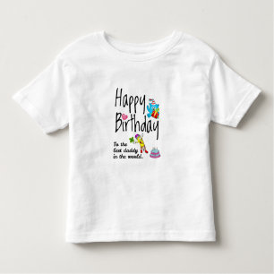 T-shirt Pour Les Tous Petits Joyeux anniversaire au meilleur papa du monde