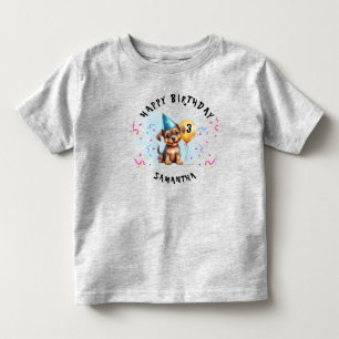 T-shirt Pour Les Tous Petits Joyeux Anniversaire Fête de Chien