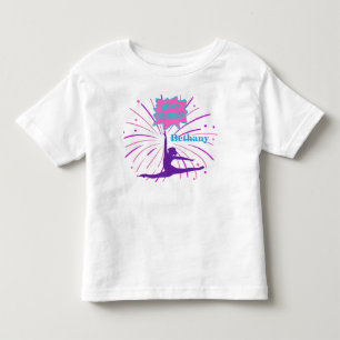 T-shirt Pour Les Tous Petits Joyeux Anniversaire Gymnastique Personnalisé