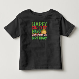T-shirt Pour Les Tous Petits Joyeux Cinco De Mayo Et oui c'est mon anniversaire
