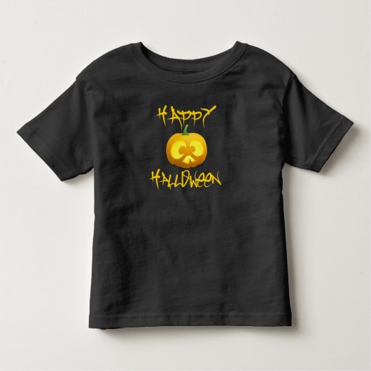 T-shirt Pour Les Tous Petits Joyeux Citrouille Halloween Toddler Shirt (Devant)