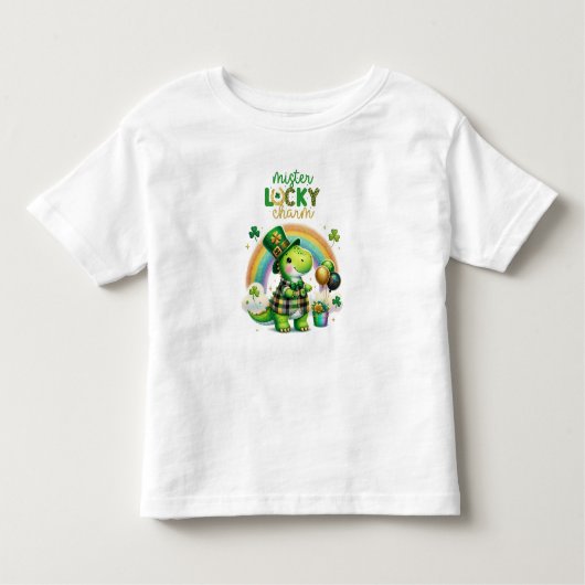 T-shirt Pour Les Tous Petits Joyeux crocodile de la Saint Patrick (Devant)