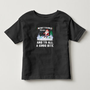 T-shirt Pour Les Tous Petits Joyeux Fishmas Poisson Drôle Pêcheur Noël