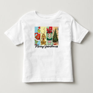 T-shirt Pour Les Tous Petits Joyeux Grinchmas Collage de Fêtes