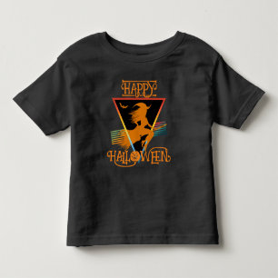 T-shirt Pour Les Tous Petits Joyeux Halloween Sorcière Oranges Noirs