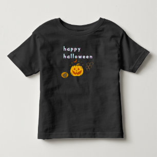 T-shirt Pour Les Tous Petits Joyeux Halloween Toddler noir