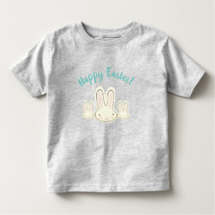 T-shirt Pour Les Tous Petits Joyeux lapins pastel de Pâques mignons script pers
