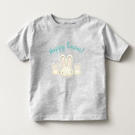 T-shirt Pour Les Tous Petits Joyeux lapins pastel de Pâques mignons script pers (Devant)