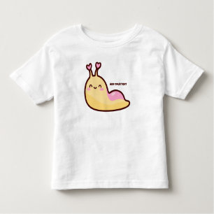 T-shirt Pour Les Tous Petits Joyeux mignon Slug Texte personnalisé