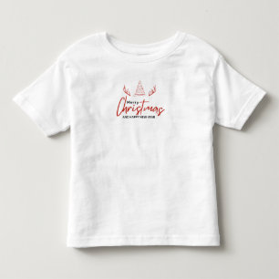 T-shirt Pour Les Tous Petits Joyeux Noël simple rouge et blanc