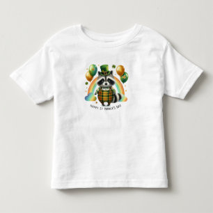 T-shirt Pour Les Tous Petits Joyeux St. Patrick's Day Raccoon
