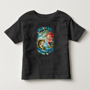 T-shirt Pour Les Tous Petits Joyful Boy Reeling in a Catch