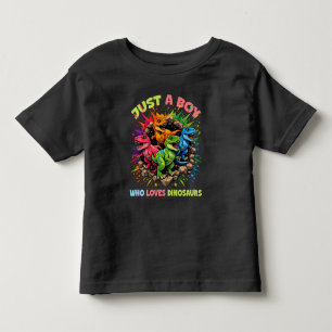 T-shirt Pour Les Tous Petits Juste Un Garçon Qui Aime Les Dinosaures