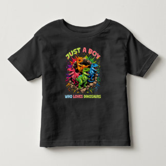 T-shirt Pour Les Tous Petits Juste Un Garçon Qui Aime Les Dinosaures
