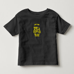 T-shirt Pour Les Tous Petits Juste un garçon qui aime les tracteurs drôle fer
