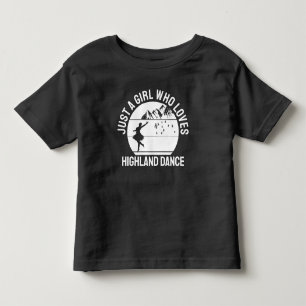 T-shirt Pour Les Tous Petits Juste une fille qui aime la danse des Highlands en
