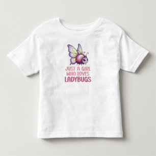 T-shirt Pour Les Tous Petits Juste Une Fille Qui Aime Les Coccinelles Enfants