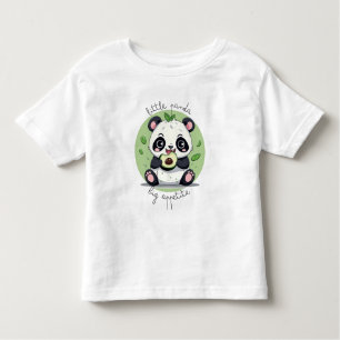 T-shirt Pour Les Tous Petits Kawaii Cute Baby Panda Manger Avocado