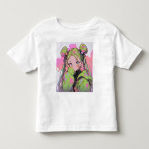 T-shirt Pour Les Tous Petits Kawaii Pastel Splatter Anime Girl