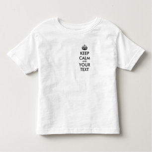 T-shirt Pour Les Tous Petits KEEP CALM personnalisé et votre texte