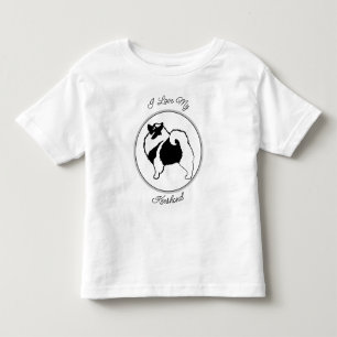 T-shirt Pour Les Tous Petits Keeshond Graphics - Cute Original Chig Art