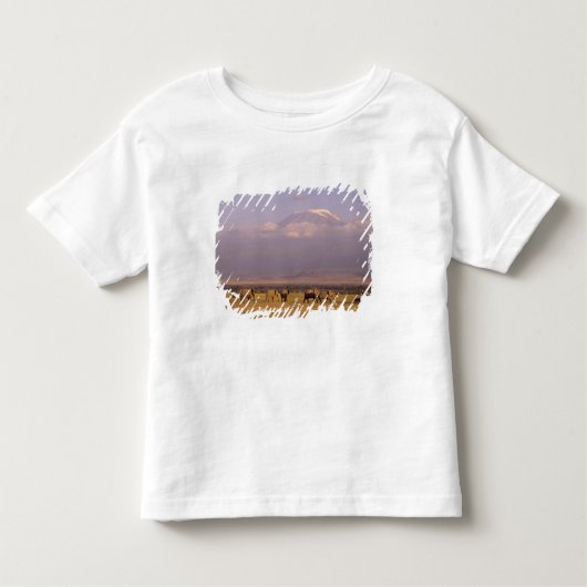 T-shirt Pour Les Tous Petits Kenya : Parc national d'Amboseli, Eléphants (Devant)