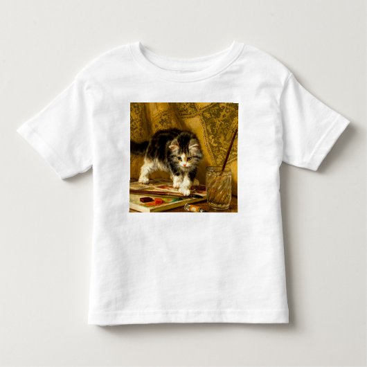 T-shirt Pour Les Tous Petits Kitten avec peinture et brosses (Devant)